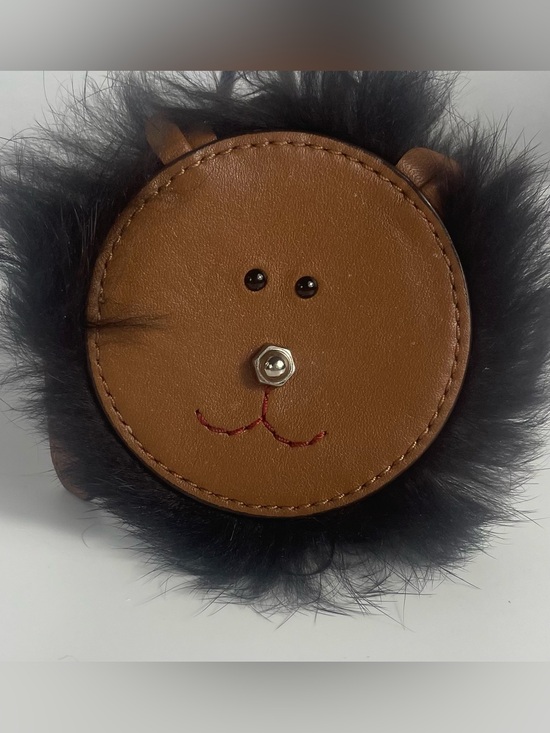Coach Handbags - Rare Coach F62846 Novelty Bear Mink Fur & Glovetanned Leather Coin Purse
